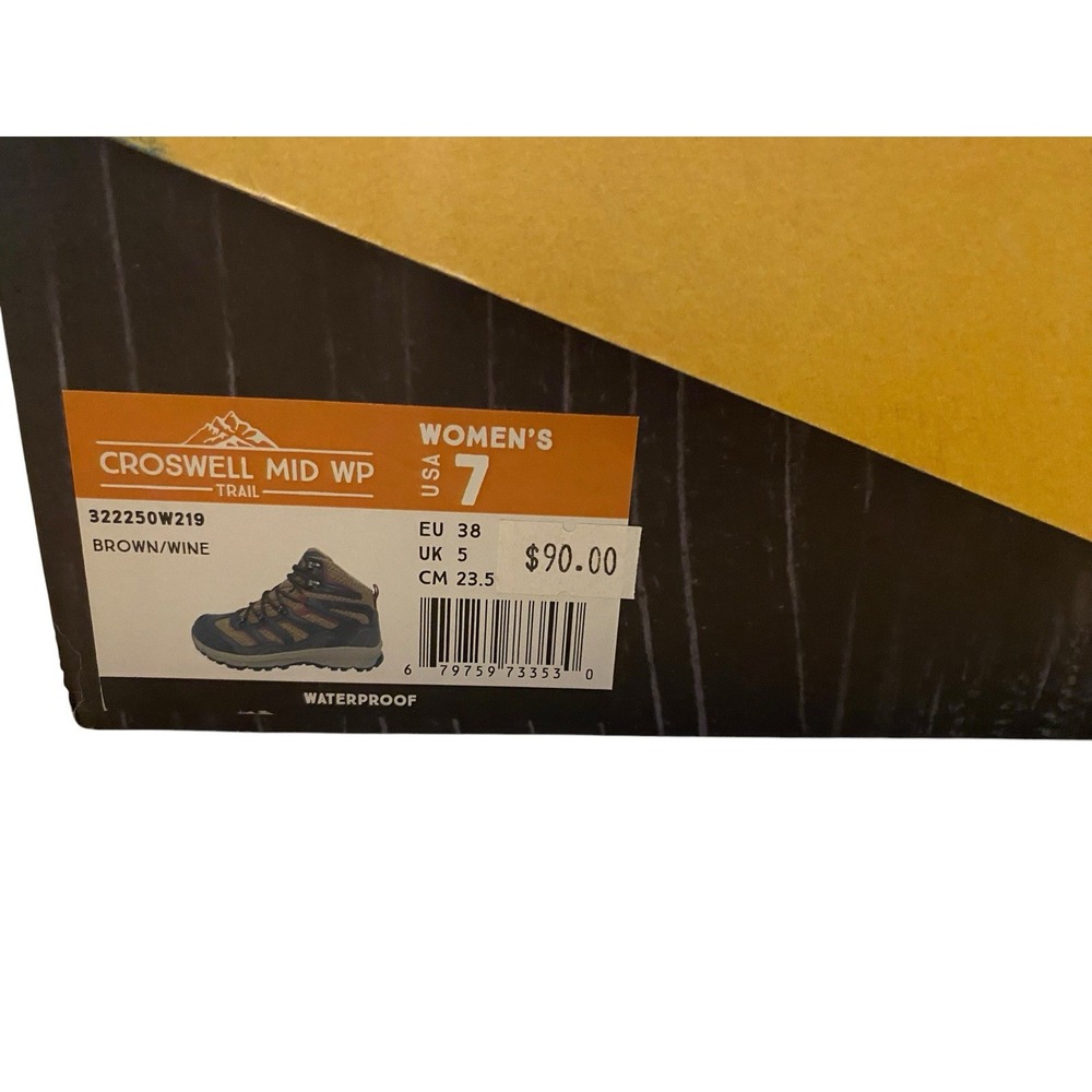 ⁠NEW Northside Croswell Mid WP Women 7 Brown Wine Waterproof Hiking Boots NIB - Picture 2 of 10